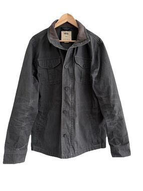 Vans Large Gray Corduroy Collar Jacket - Skate Streetwear Canvas